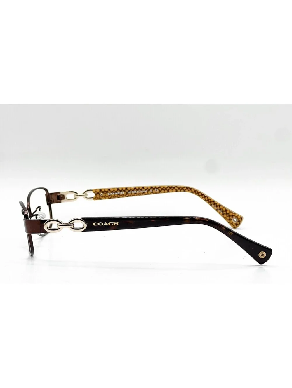 Coach HC 5054 9187 Satin Brown Tortoise Gold Authentic Eyeglass Frames 51-17